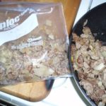 Convenient Food: Browned ground meat with onion