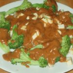 Peanut Sauce, over Tofu and Broccoli, and Tofu Tutorial
