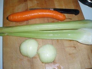 Vegetables for  Lentil Soup