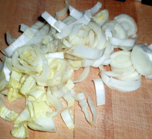 Sliced endive