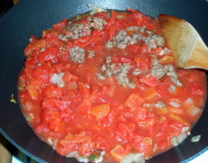 Adding Diced Tomatoes