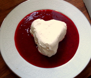 Coeur a la Creme in Raspberry sauce - Inhabited Kitchen