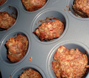 Mini meatloaf muffins