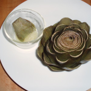 Artichoke with Melted Butter - inhabitedkitchen.com