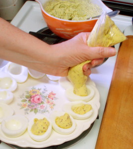 Filling eggs - inhabitedkitchen.com