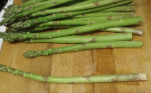 Asparagus, ready to trim - www.inhabitedkitchen.com