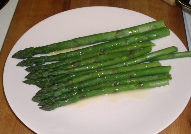 Asparagus with lemon butter sauce - www.inhabitedkitchen.com