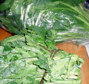 Collards and Spinach - www.inhabitedkitchen.com