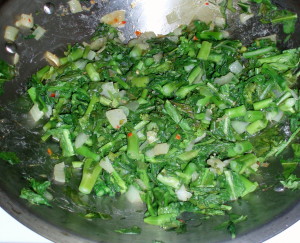 Broccoli Rabe with onions - www.inhabitedkitchen.com