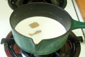 Roux Cubes in Milk - www.inhabitedkitchen.com