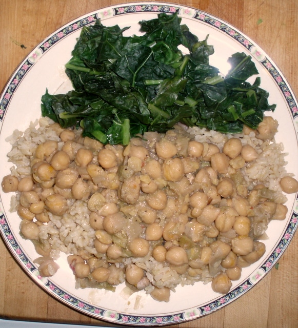 Savory Rhubarb Chickpeas