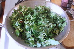 greens in pan - www.inhabitedkitchen.com