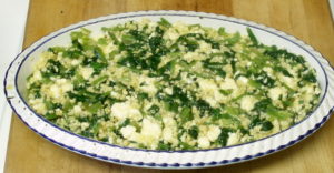 Spinach casserole, ready for the oven - www.inhabitedkitchen.com