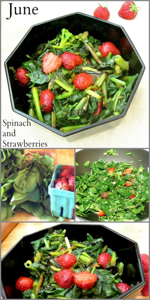 June Spinach and Strawberries Inhabited Kitchen