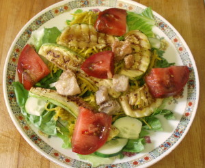 Lunch - salad with grilled zucchini - www.inhabitedkitchen.com