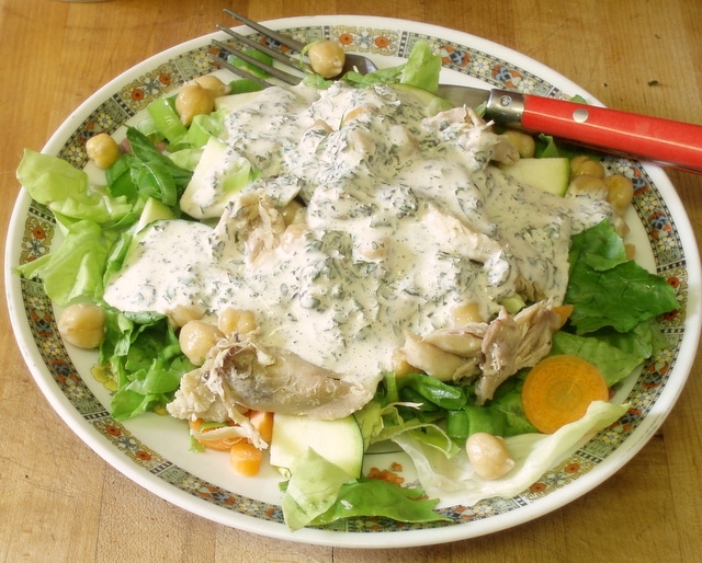 Salad with Herb Buttermilk Dressing - www.inhabitedkitchen.com