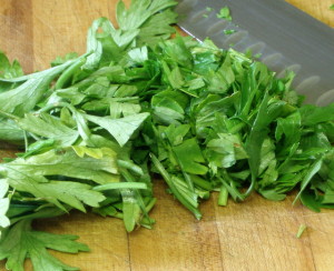 Chopping herbs - www.inhabitedkitchen.com