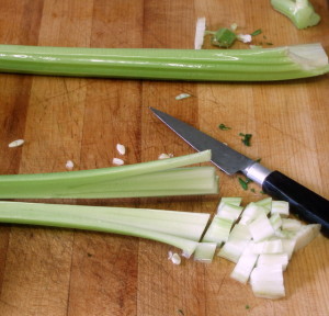 Chopping celery - www.inhabitedkitchen.com