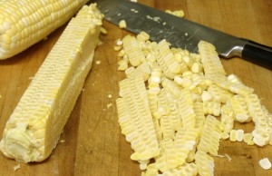 Cutting Corn Off the Cob - www.inhabitedkitchen.com