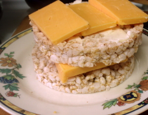 Rice cakes and cheese - www.inhabitedkitchen.com