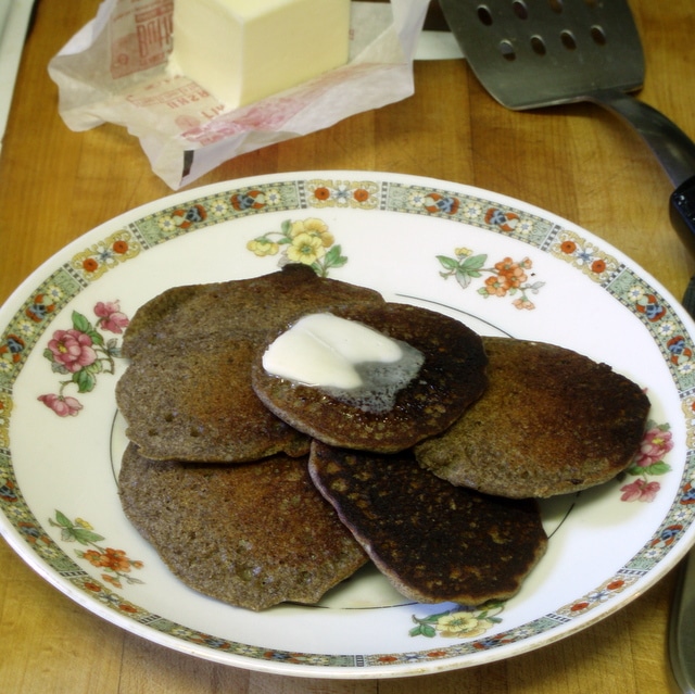 Buckwheat pancakes with butter - www.inhabitedkitchen.com