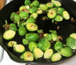 Searing Brussels Sprouts - www.inhabitedkitchen.com