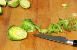 Trimming Brussels sprouts - www.inhabitedkitchen.com