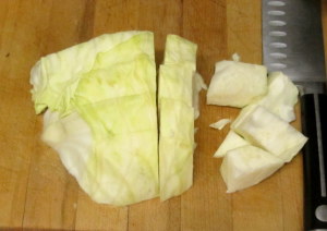 Chopping cabbage - www.inhabitedkitchen.com