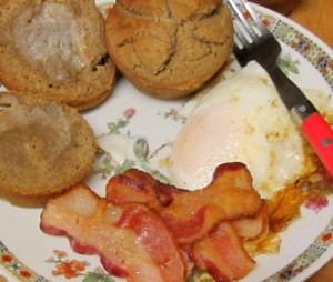 Breakfast - bacon and eggs! www.inhabitedkitchen.com