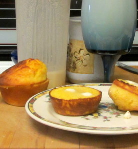 Breakfast - apricot shake and corn muffins - www.inhabitedkitchen.com
