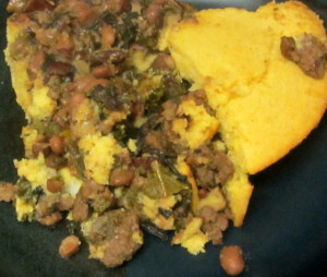 cornbread pie for dinner