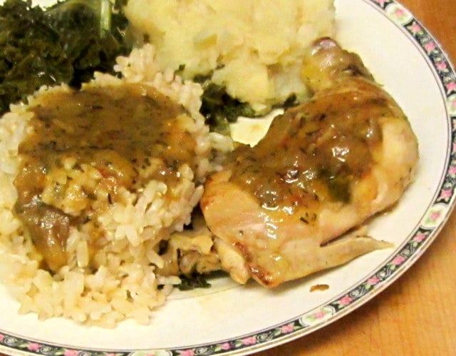 Chicken with easy herb gravy