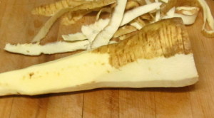 Peeling parsnip - www.inhabitedkitchen.com