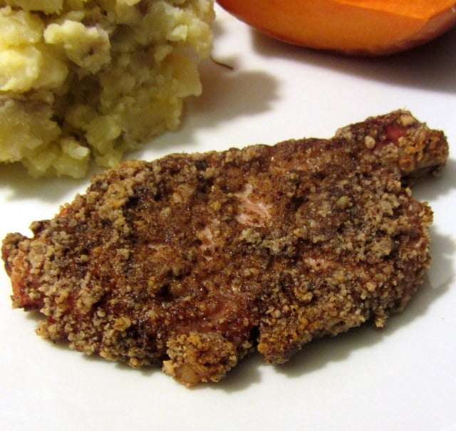 Pecan crusted gluten free baked pork chop - www.inhabitedkitchen.com