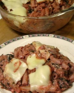 Gluten Free Baked Ziti with Greens - make now, assemble and bake later - www.inhabitedkitchen.com