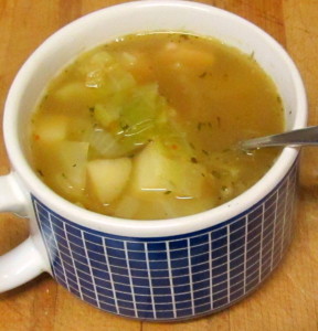 Lunch - Cabbage Potato Chicken Soup - www.inhabitedkitchen.com