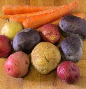 Carots and potatoes for pot roast - www.inhabitedkitchen.com