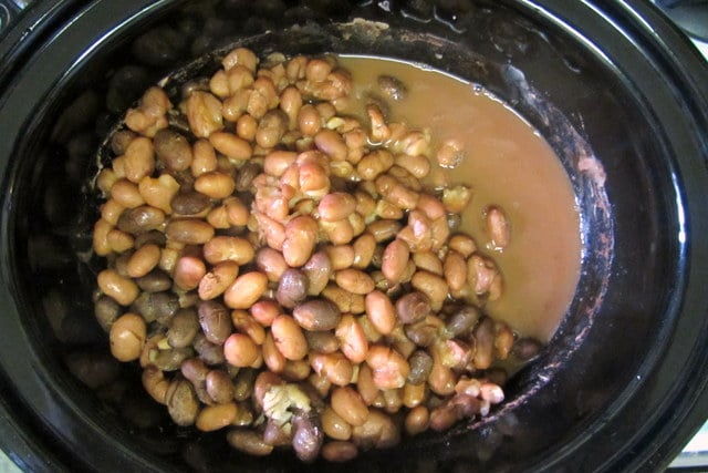 Roamn Beans cooked in a Slow Cooker - www.inhabitedkitchen.com
