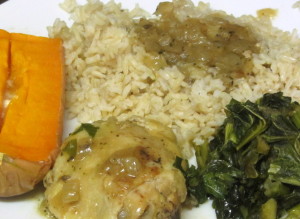 Dinner - Easy Chicken and Gravy with vegetables - www.inhabitedkitchen.com