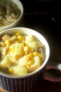 Homemade clam and corn chowder - www.inhabitedkitchen.com