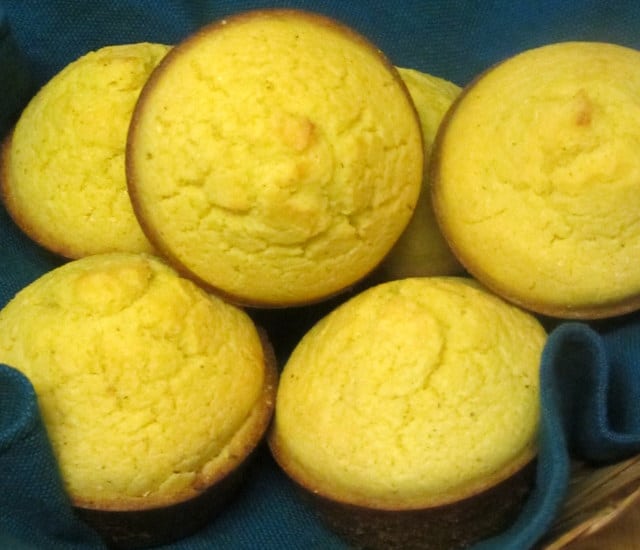 Gluten Free Corn Muffins made from a homemade mix - quick and easy, tender and delicious - www.inhabitedkitchen.com