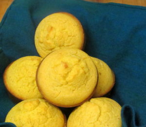 Gluten Free Corn Muffins from homemade mix - quick and easy, tender and delicious - www.inhabitedkitchen.com