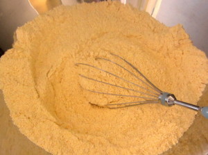 Dry ingredients for corn muffins, mixed well - www.inhabitedkitchen.com