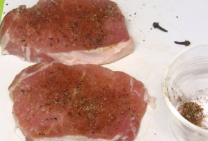 Dry rub on chops before browning - wwww.inhabitedkitchen.com