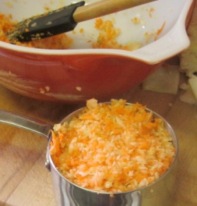 Finely chopped carrot and cabbage - www.inhabitedkitchen.com