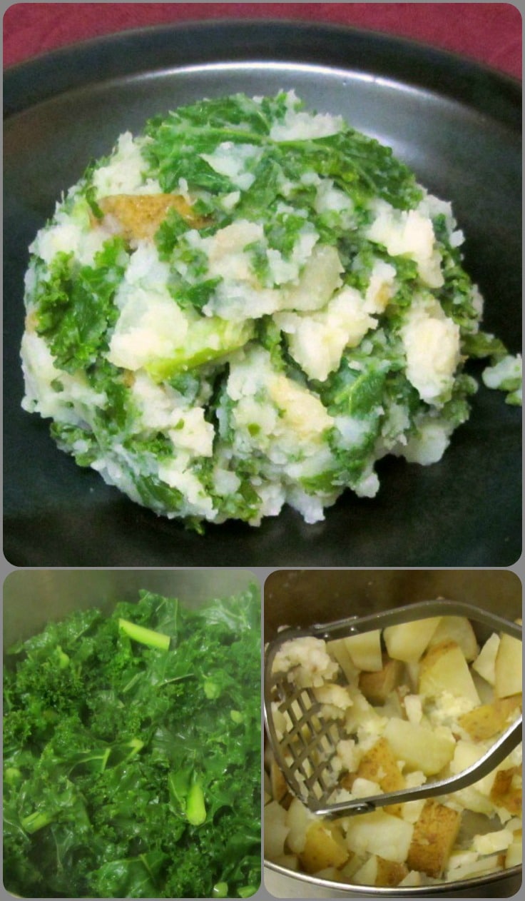 Colcannon - a traditional Irish recipe. Combine kale and mashed potatoes for a delicious side dish - and don't forget the butter!