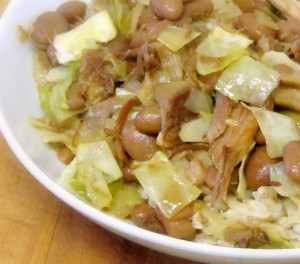 A dish of pork and pintos - www.inhabitedkitchen.com