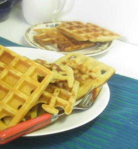 Gluten free waffles - crisp and golden - www.inhabitedkitchen.com