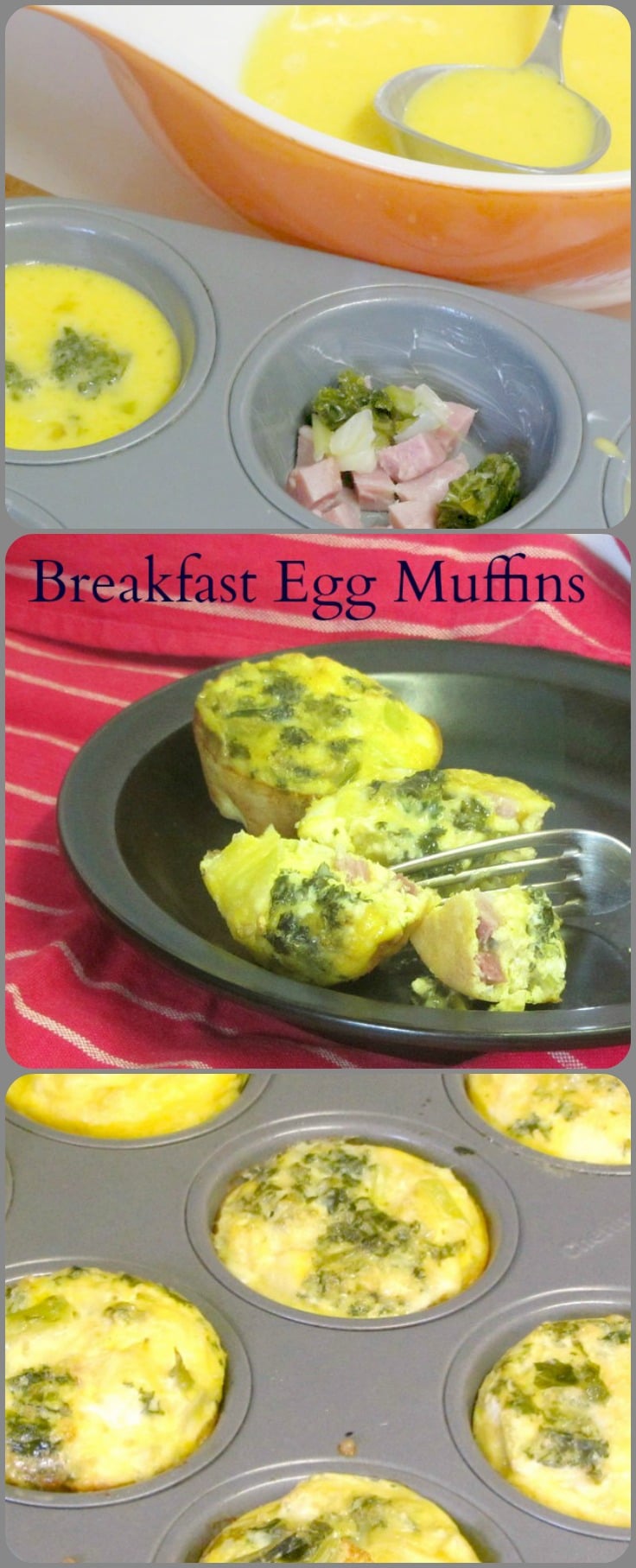 Bake egg muffins with ham for breakfast - serve at once, or reheat for an easy meal.