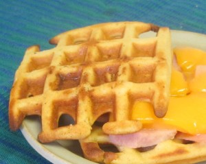 Use waffles instead of bread for a fun and delicious sandwich - www.inhabitedkitchen.com